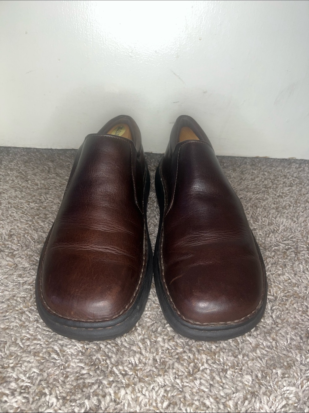 Skechers Men's Slip-On Loafers in Dark Brown Leather